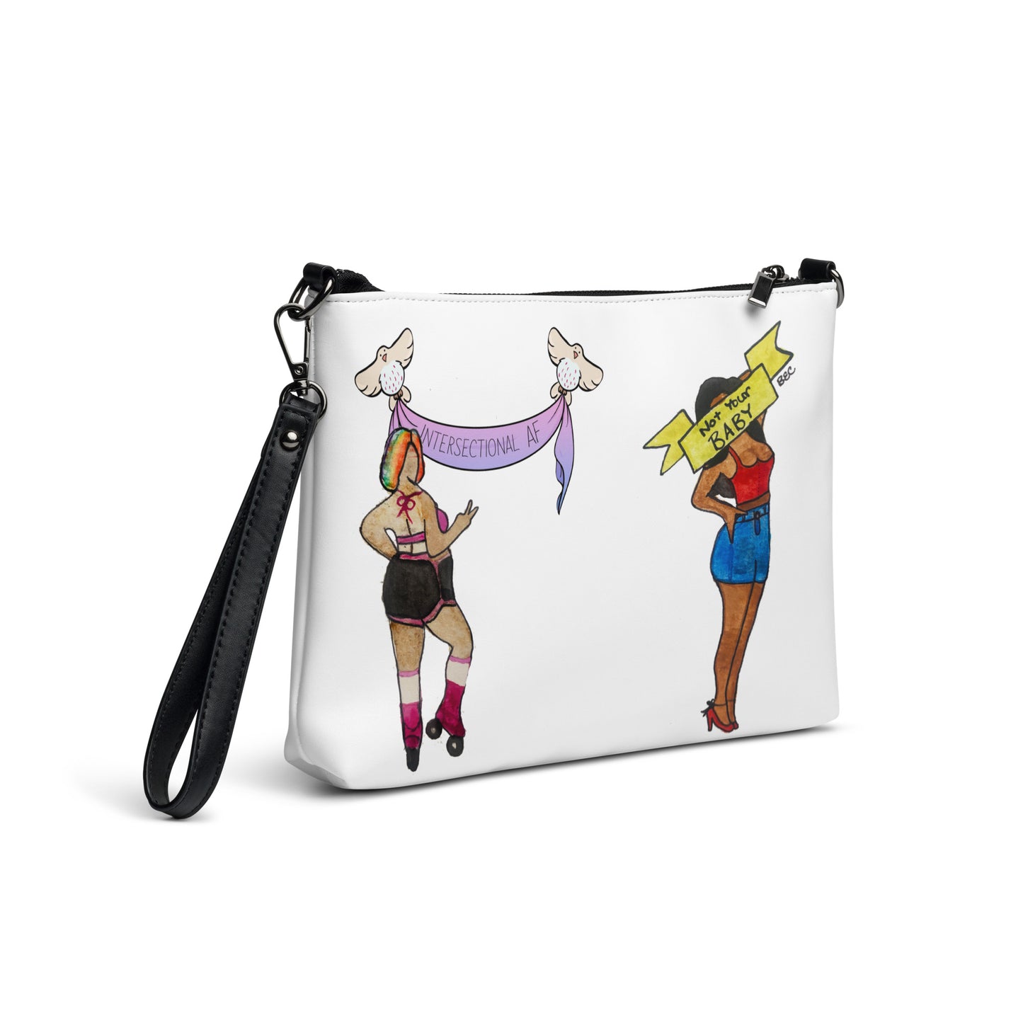 Feminist Pin Up Crossbody bag