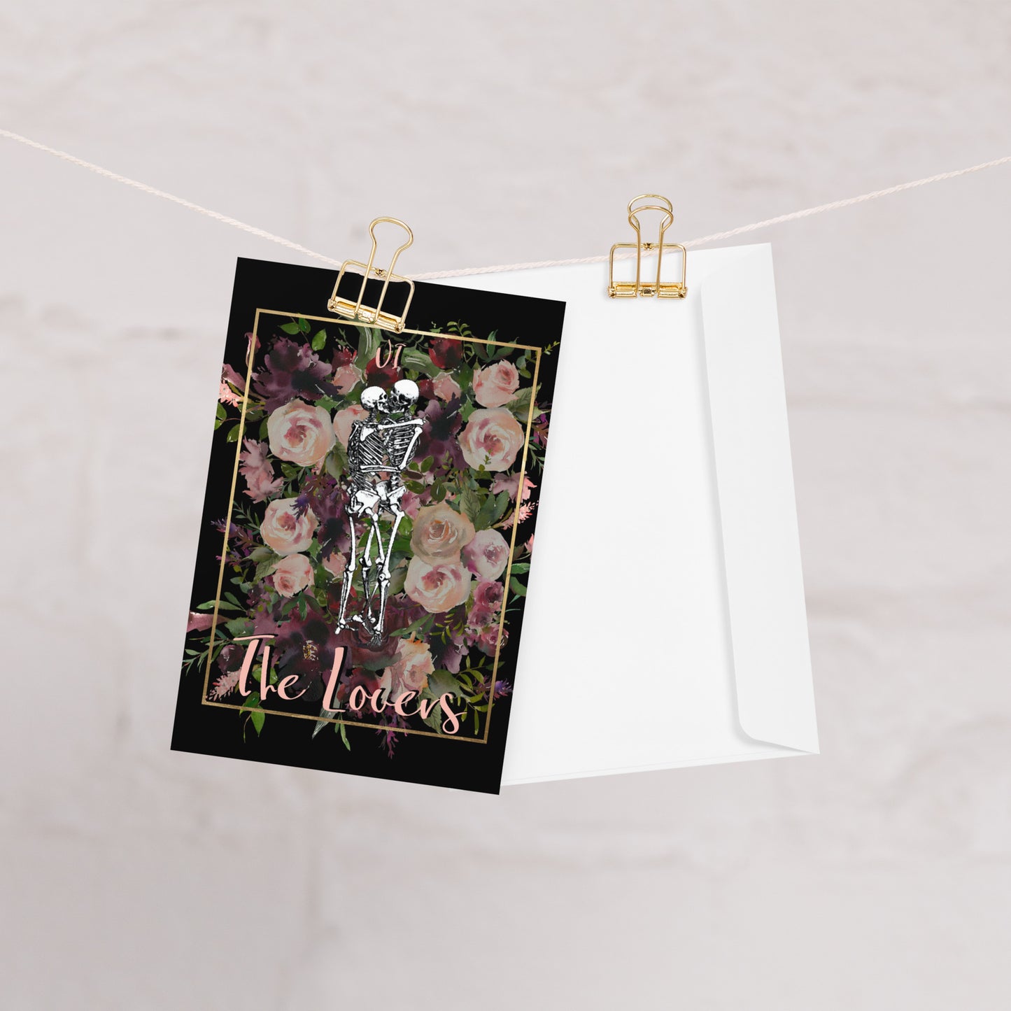The Lovers Valentines Greeting card