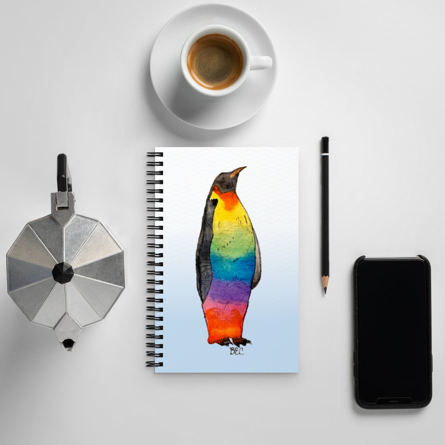 Penguin Spiral notebook