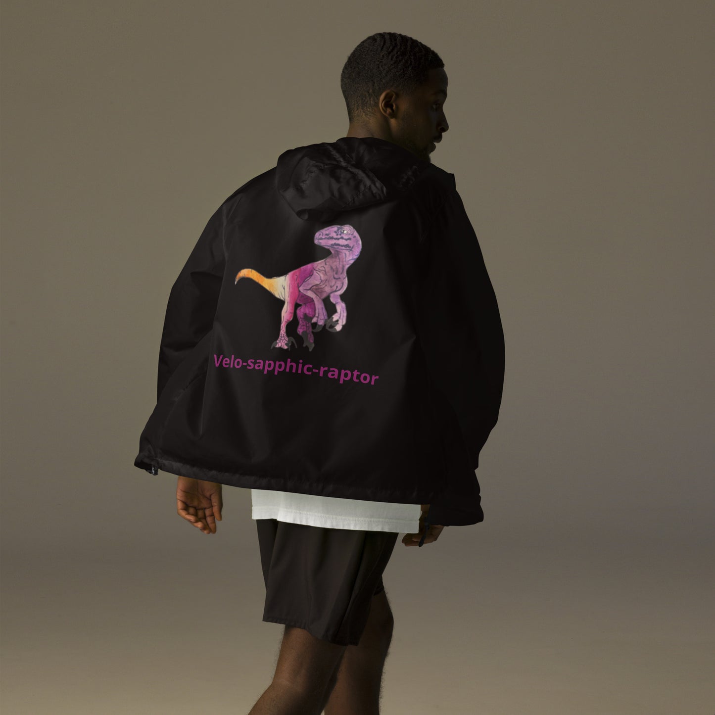 Unisex lightweight Velo-sapphic-raptor zip up windbreaker