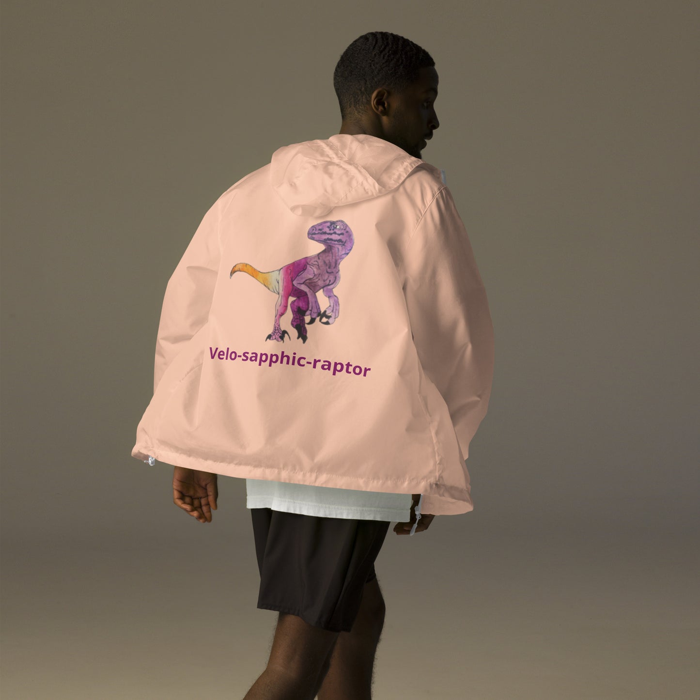 Unisex lightweight Velo-sapphic-raptor zip up windbreaker