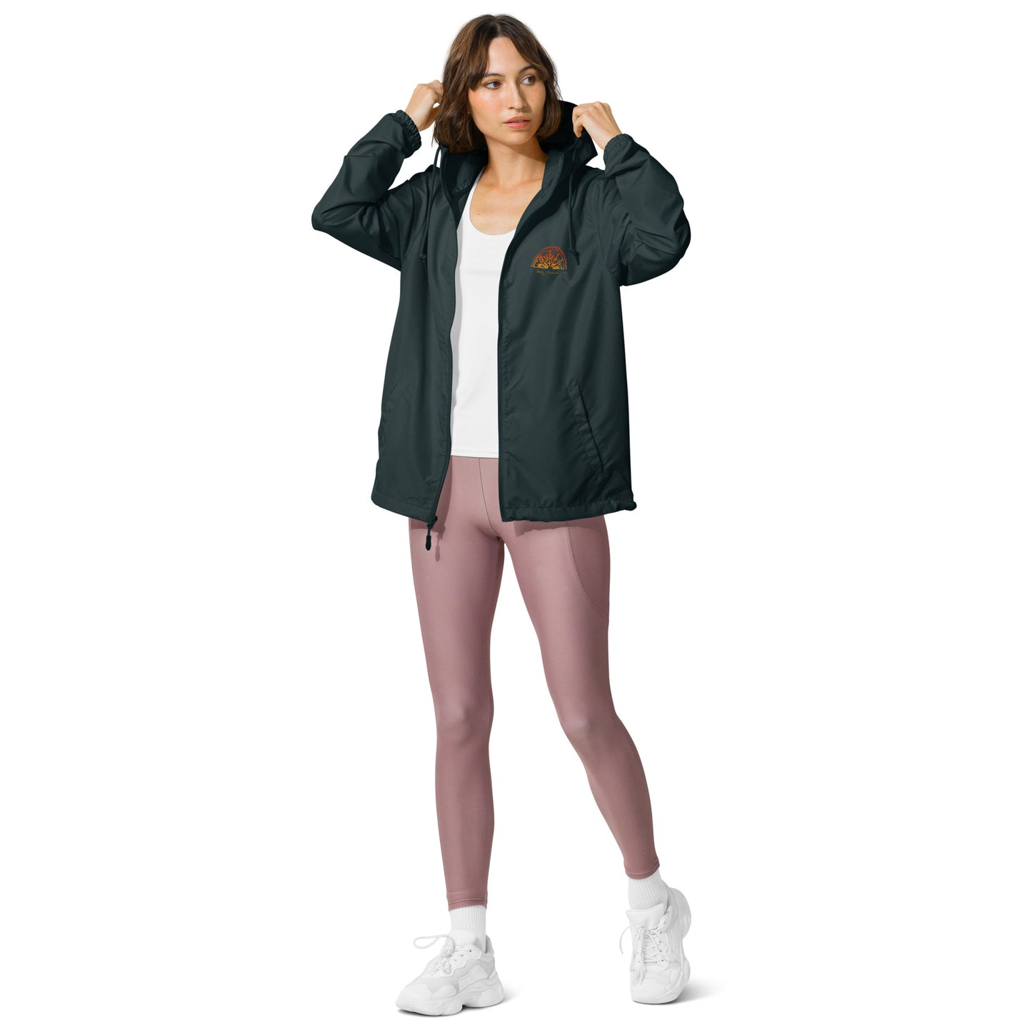 Unisex lightweight Velo-sapphic-raptor zip up windbreaker