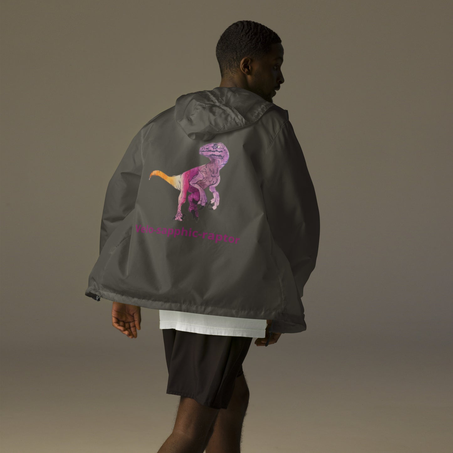 Unisex lightweight Velo-sapphic-raptor zip up windbreaker