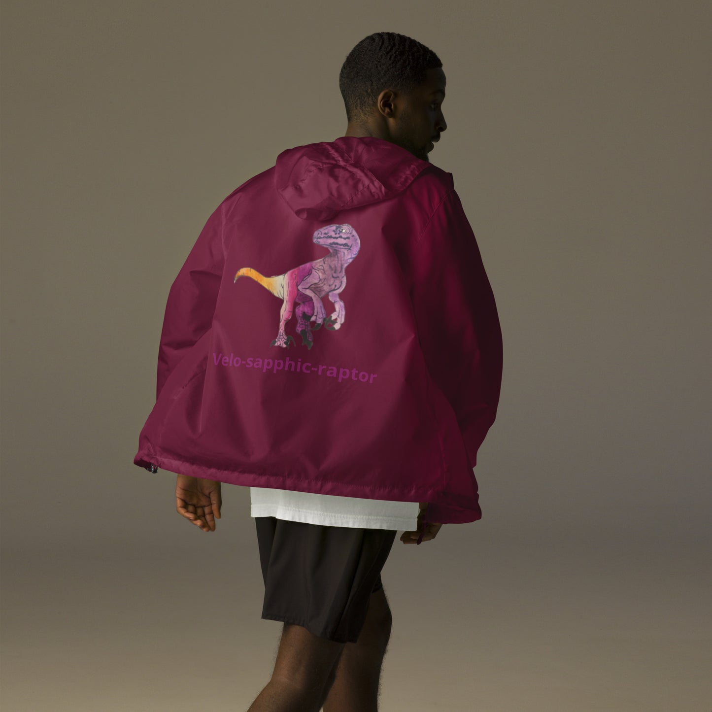 Unisex lightweight Velo-sapphic-raptor zip up windbreaker