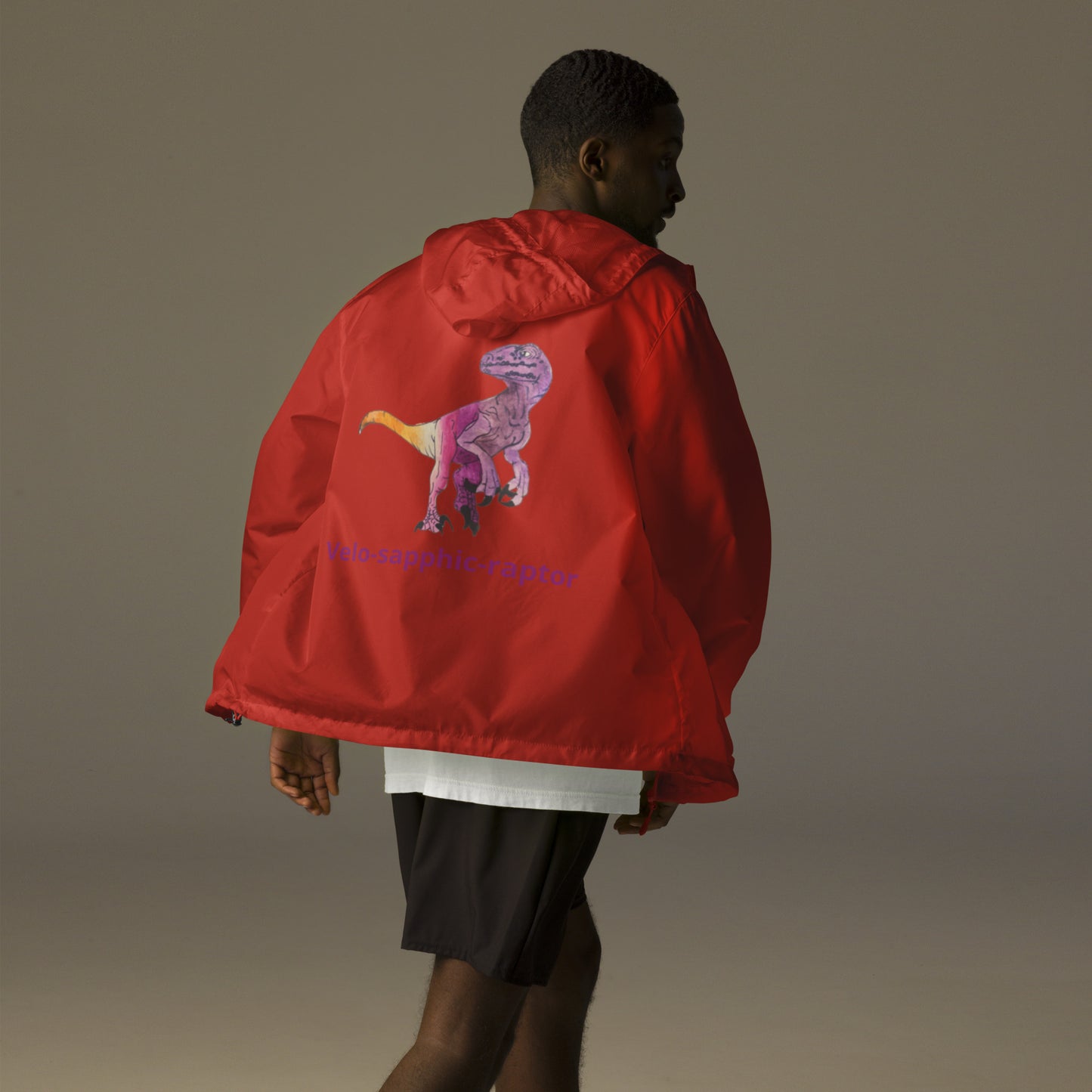 Unisex lightweight Velo-sapphic-raptor zip up windbreaker