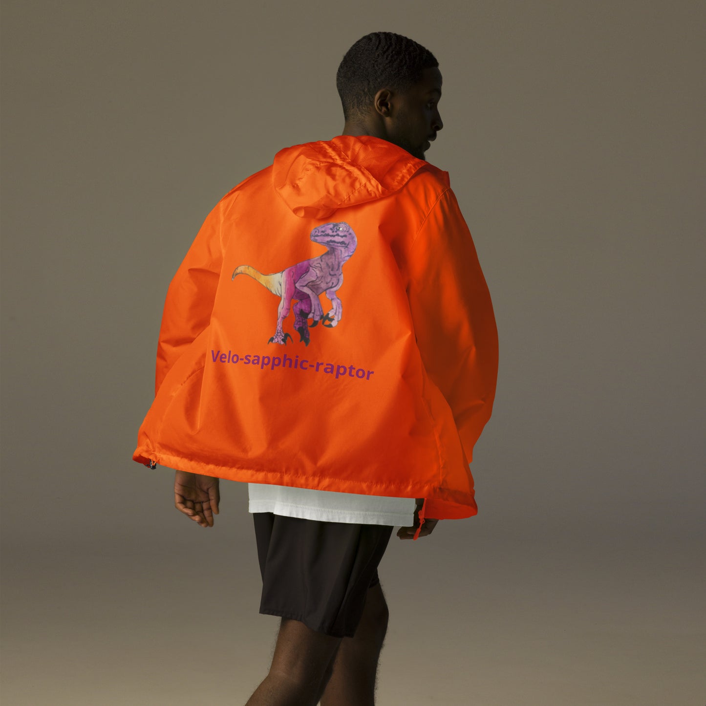 Unisex lightweight Velo-sapphic-raptor zip up windbreaker