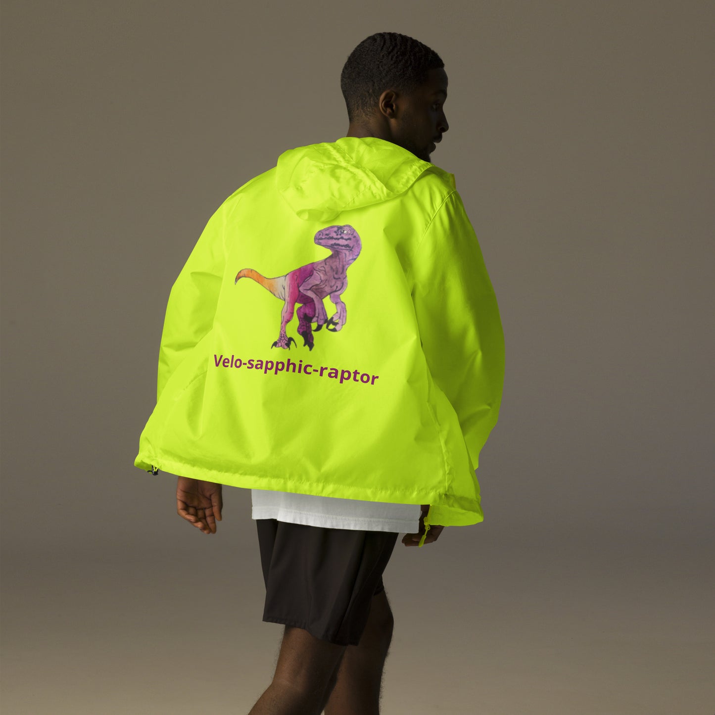 Unisex lightweight Velo-sapphic-raptor zip up windbreaker