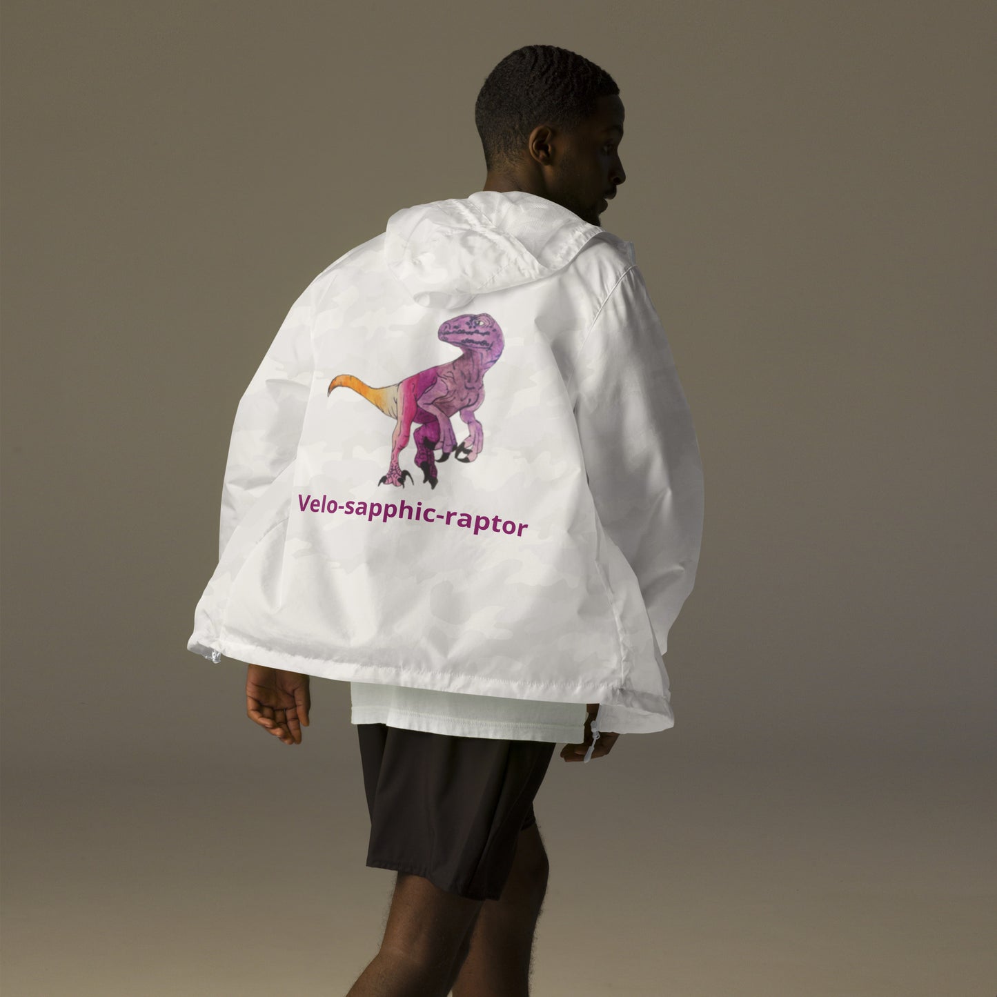 Unisex lightweight Velo-sapphic-raptor zip up windbreaker