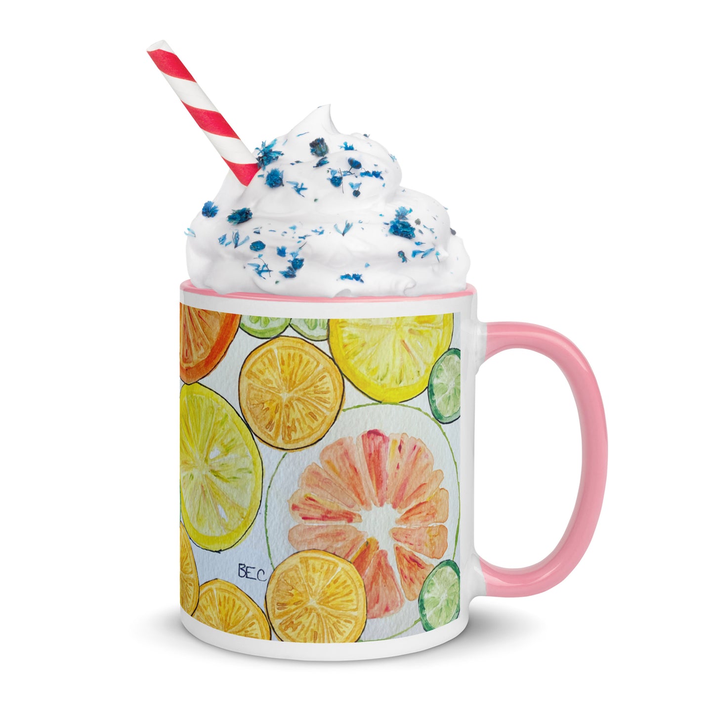 Citrus Mug with Color Inside