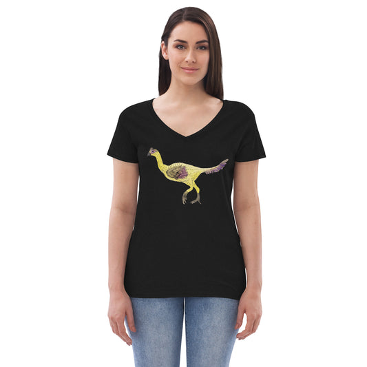 Velo-Sapphic-Raptor Women’s recycled v-neck t-shirt