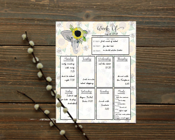 Elephant Planner Digital Download