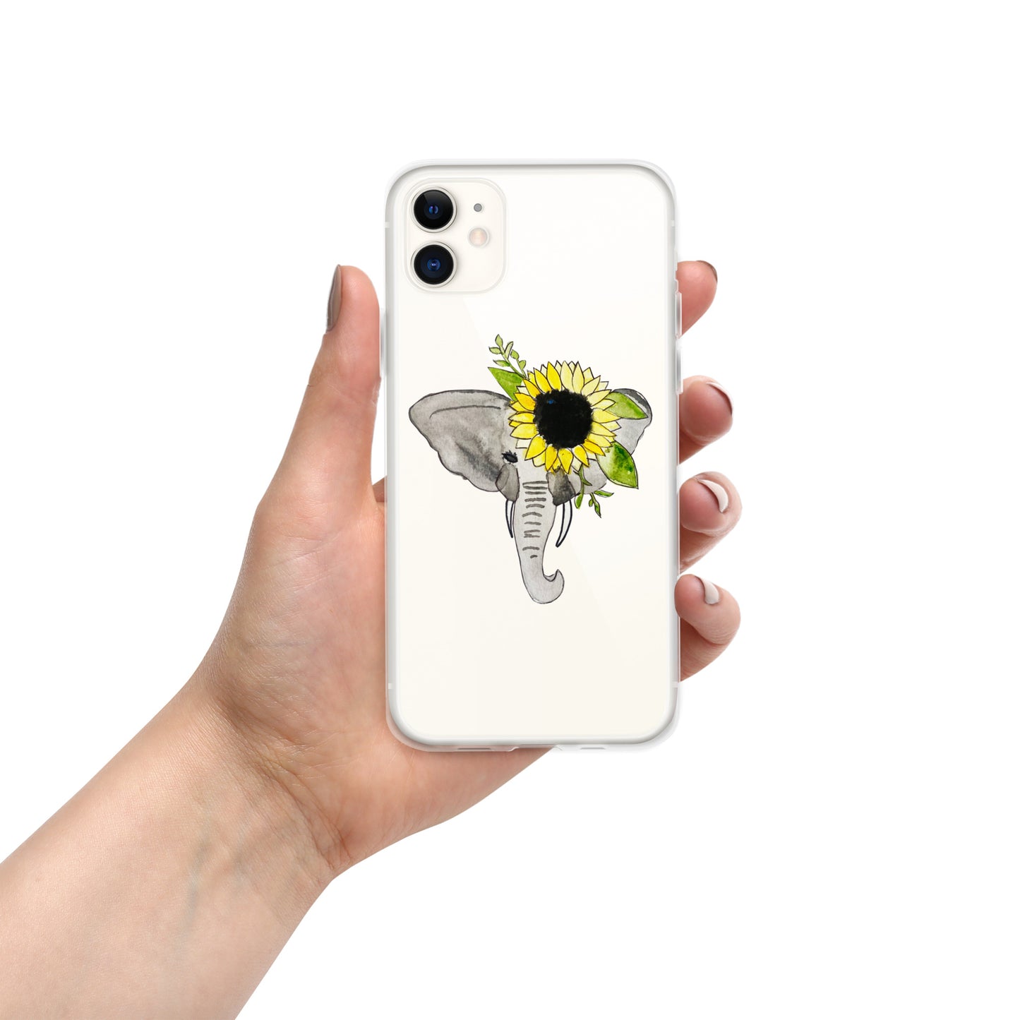 Elephant Sunflower Clear Case for iPhone®