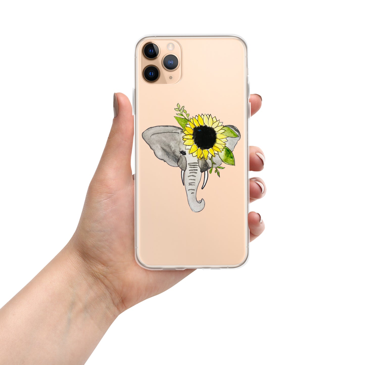 Elephant Sunflower Clear Case for iPhone®