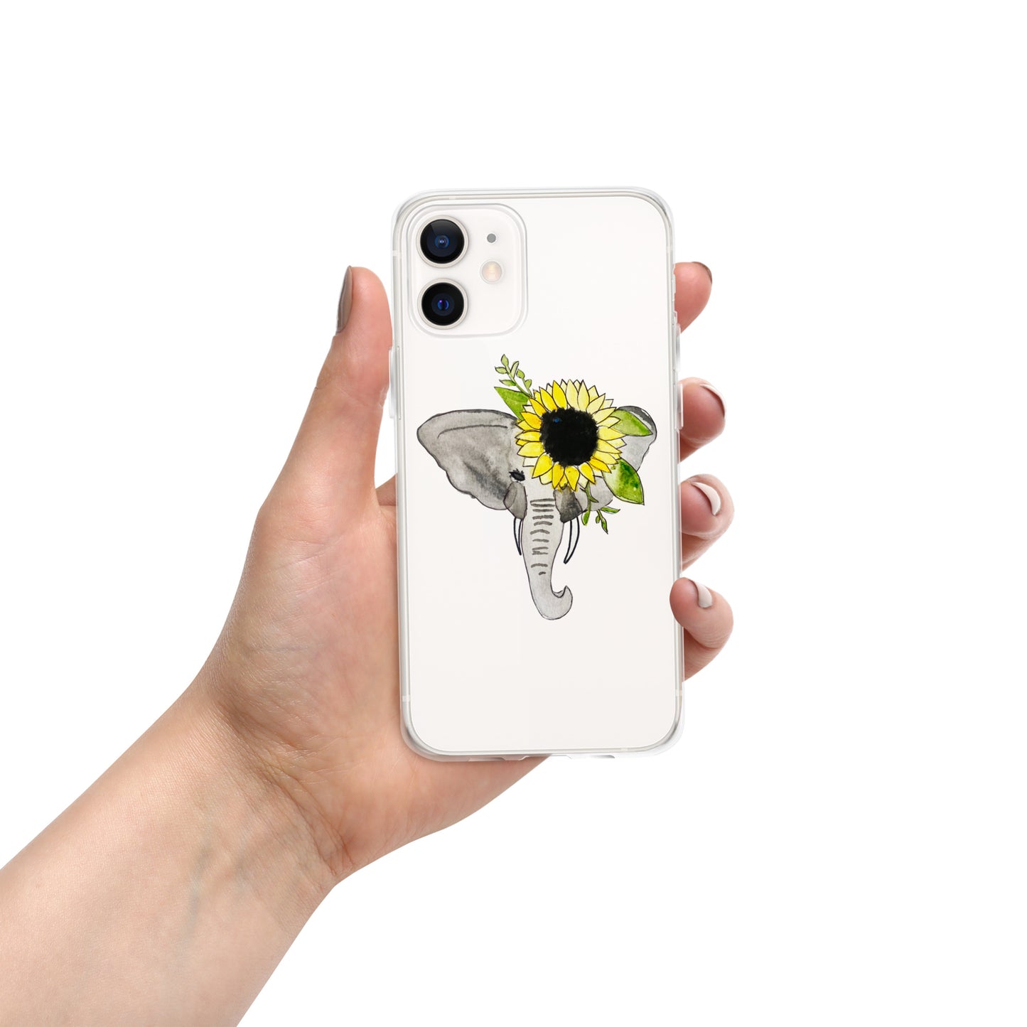 Elephant Sunflower Clear Case for iPhone®