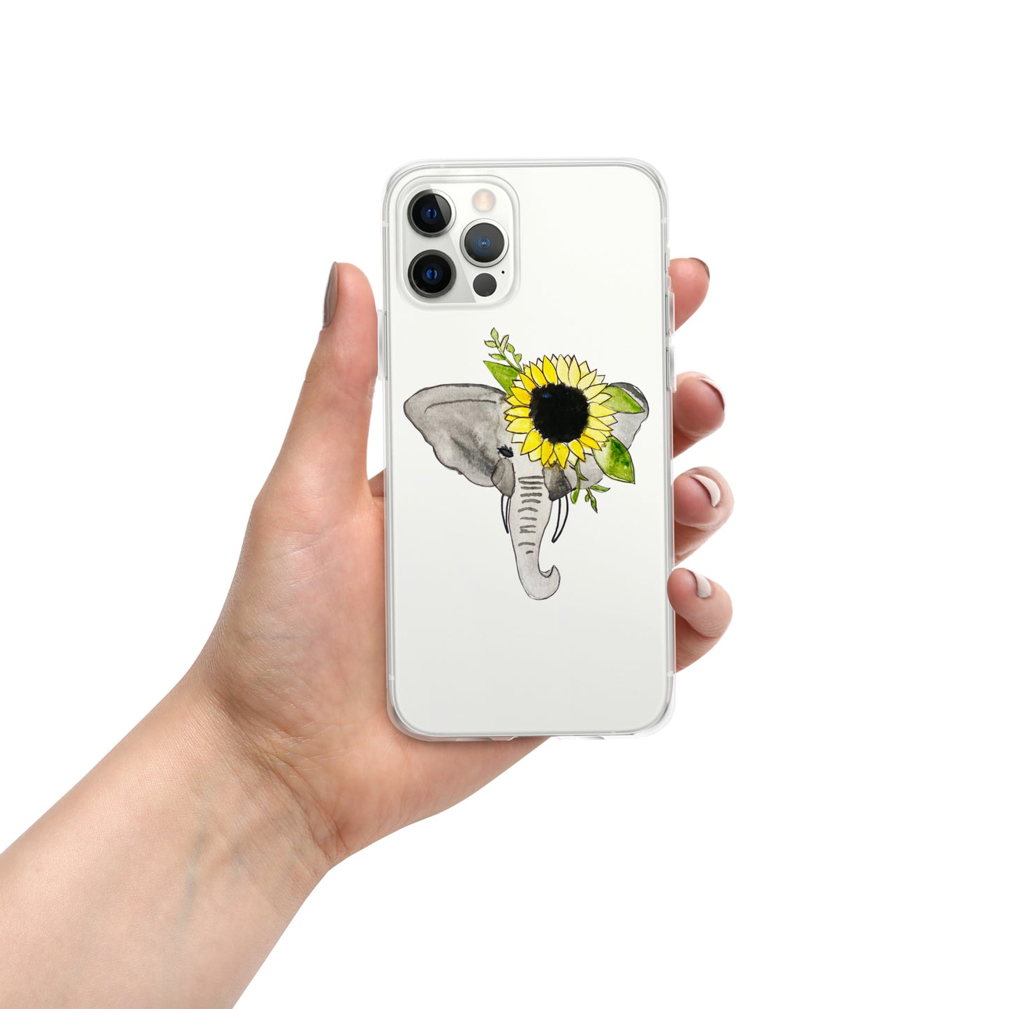 Elephant Sunflower Clear Case for iPhone®