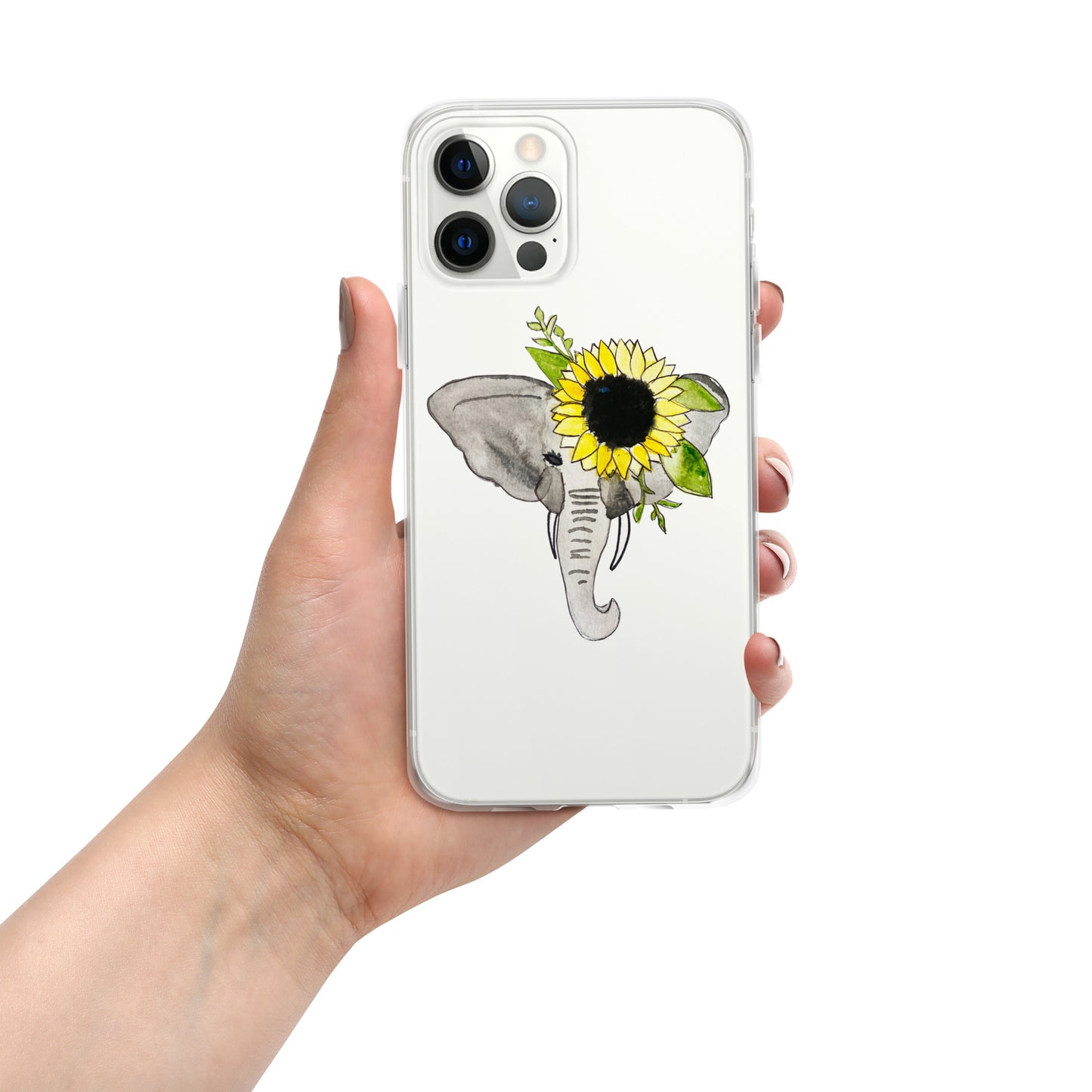 Elephant Sunflower Clear Case for iPhone®