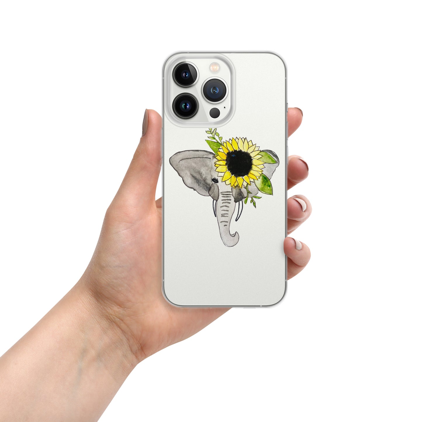 Elephant Sunflower Clear Case for iPhone®