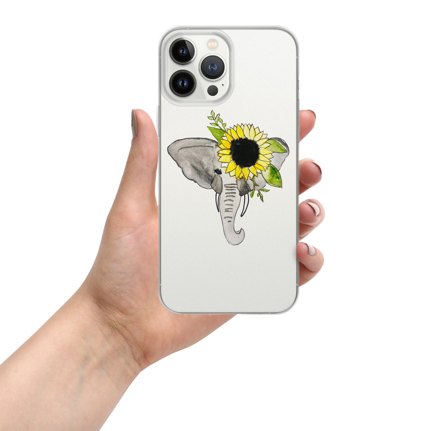 Elephant Sunflower Clear Case for iPhone®