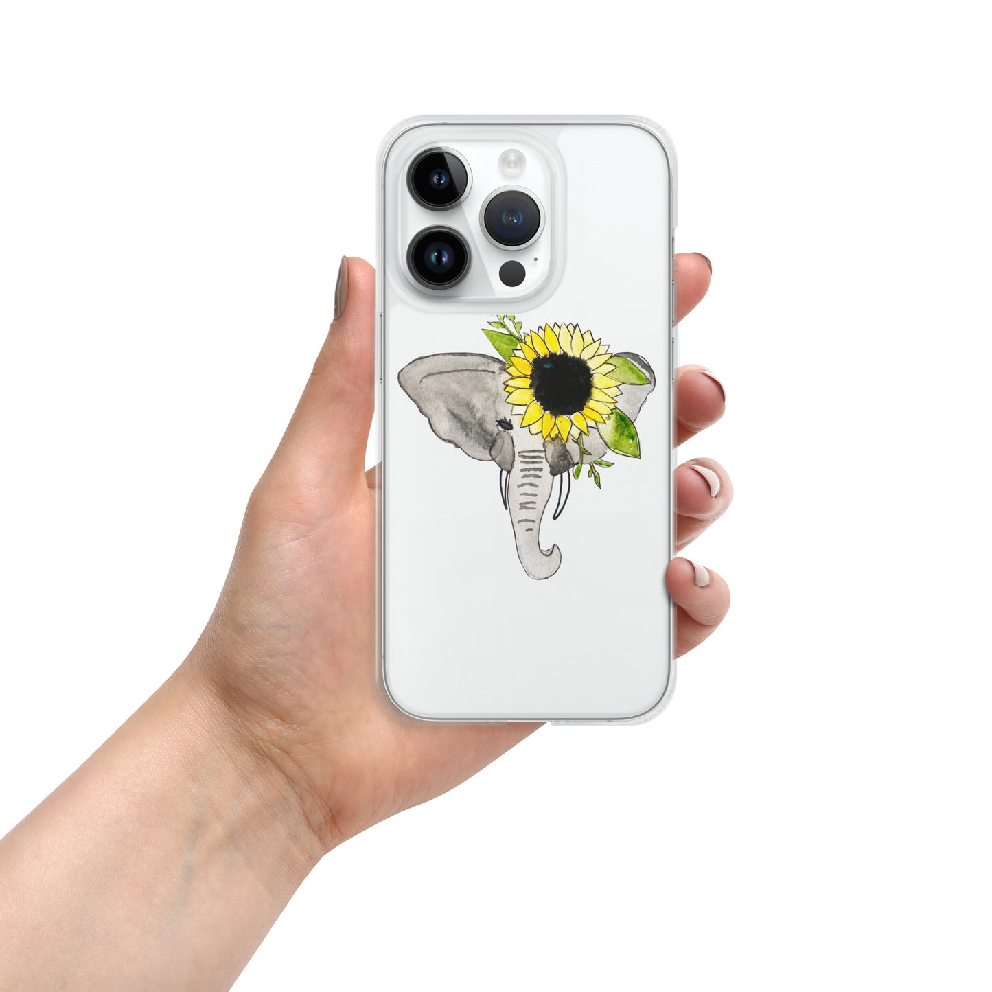 Elephant Sunflower Clear Case for iPhone®