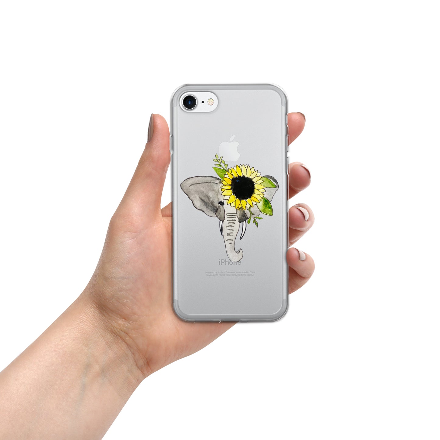 Elephant Sunflower Clear Case for iPhone®
