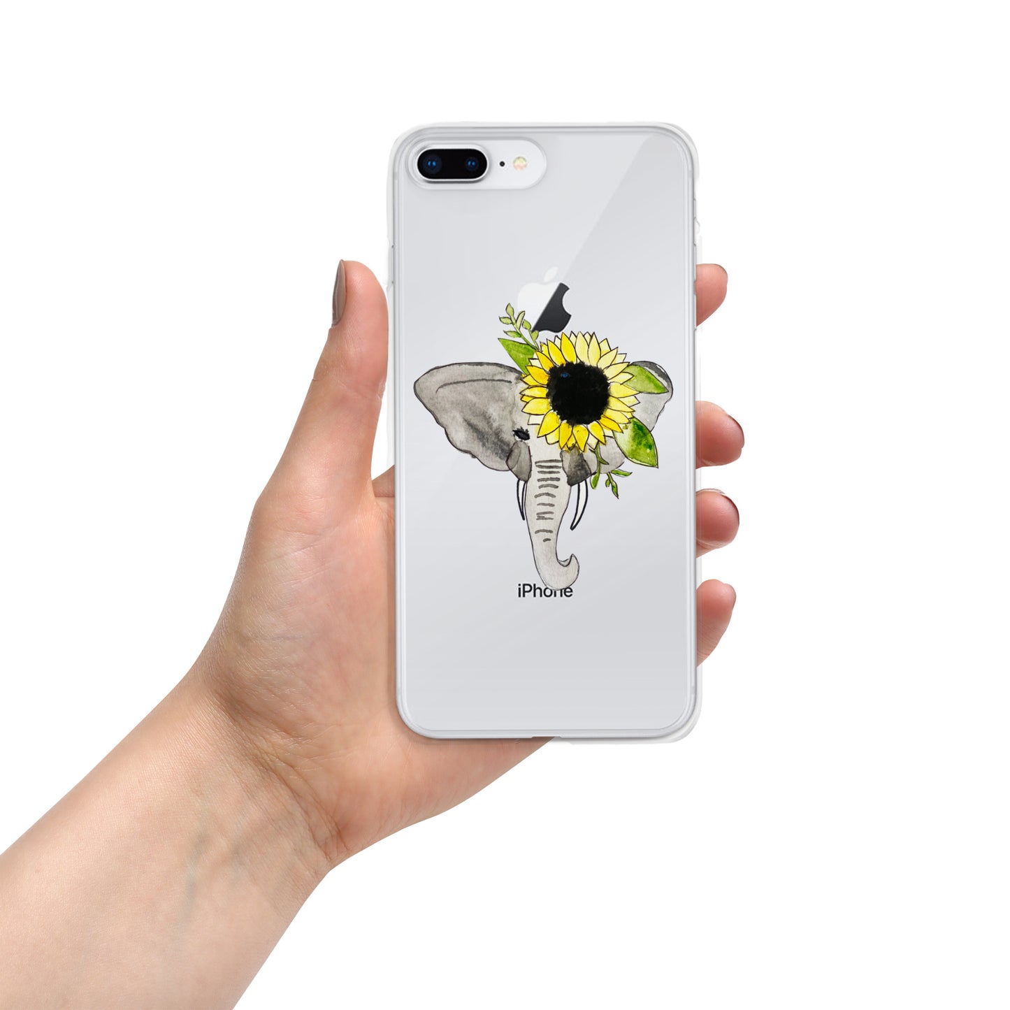 Elephant Sunflower Clear Case for iPhone®