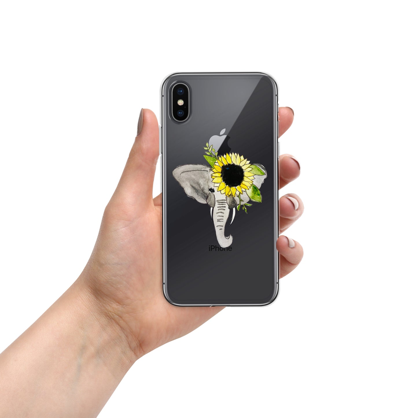 Elephant Sunflower Clear Case for iPhone®