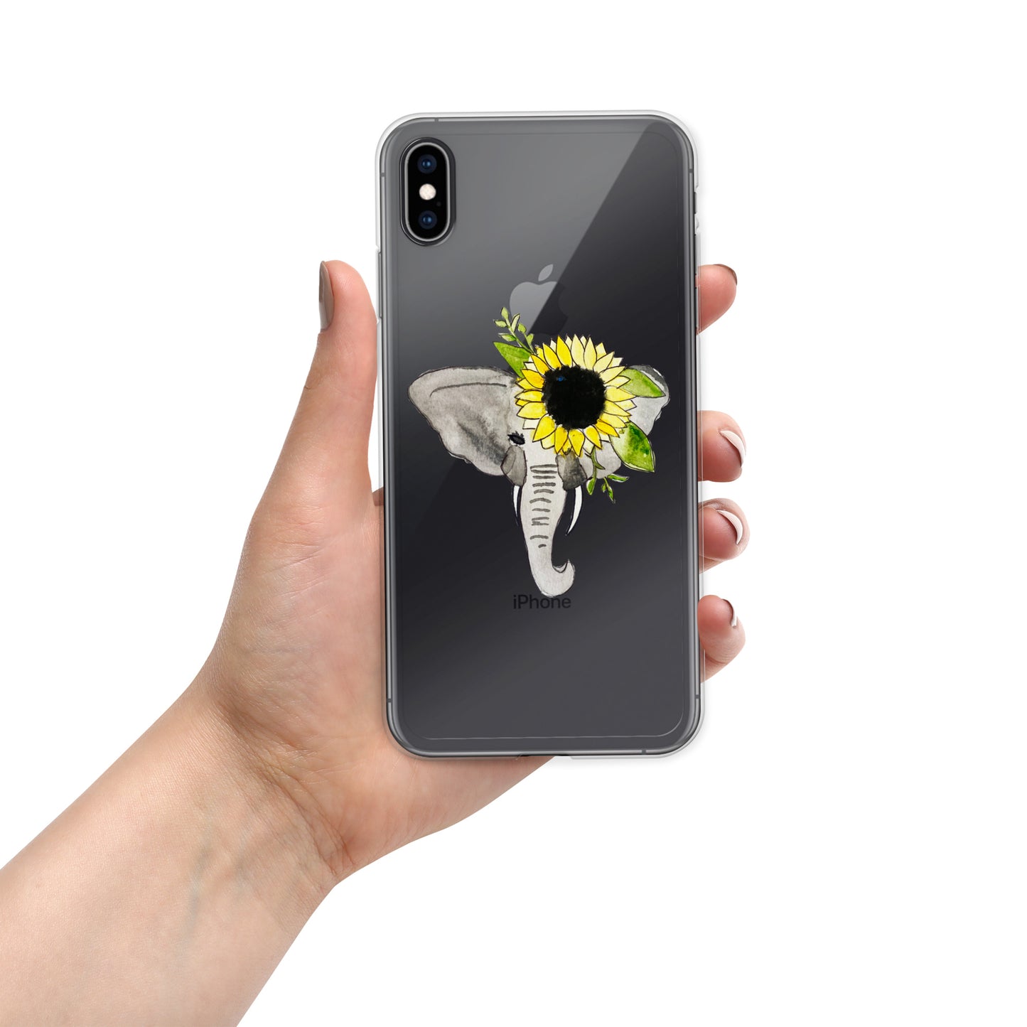 Elephant Sunflower Clear Case for iPhone®