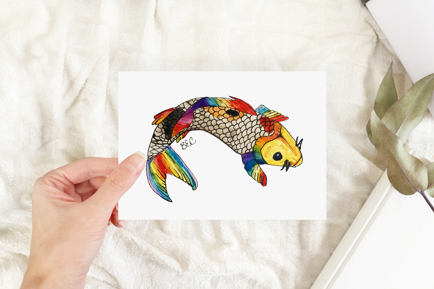 Rainbow Koi Print