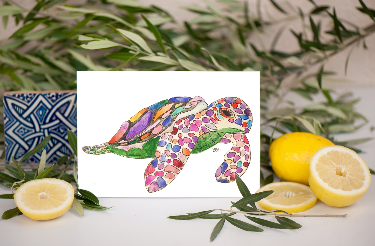 Rainbow Seaturtle Print