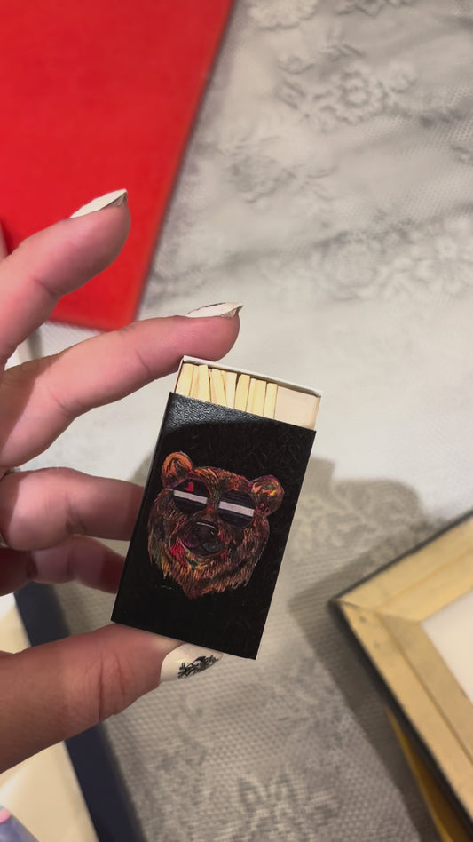 Leather Bear Matchboxes