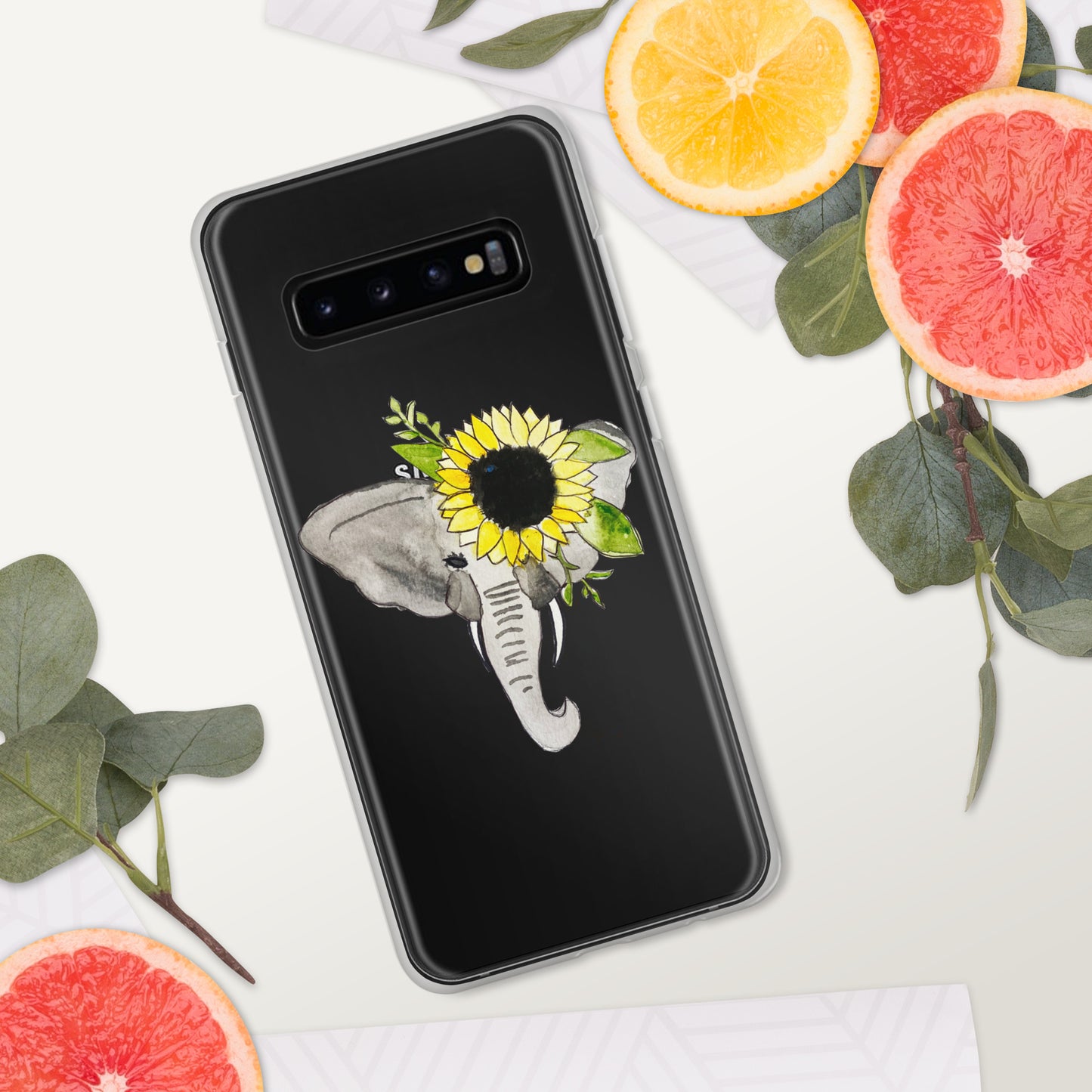 Elephant Sunflower Clear Case for Samsung®