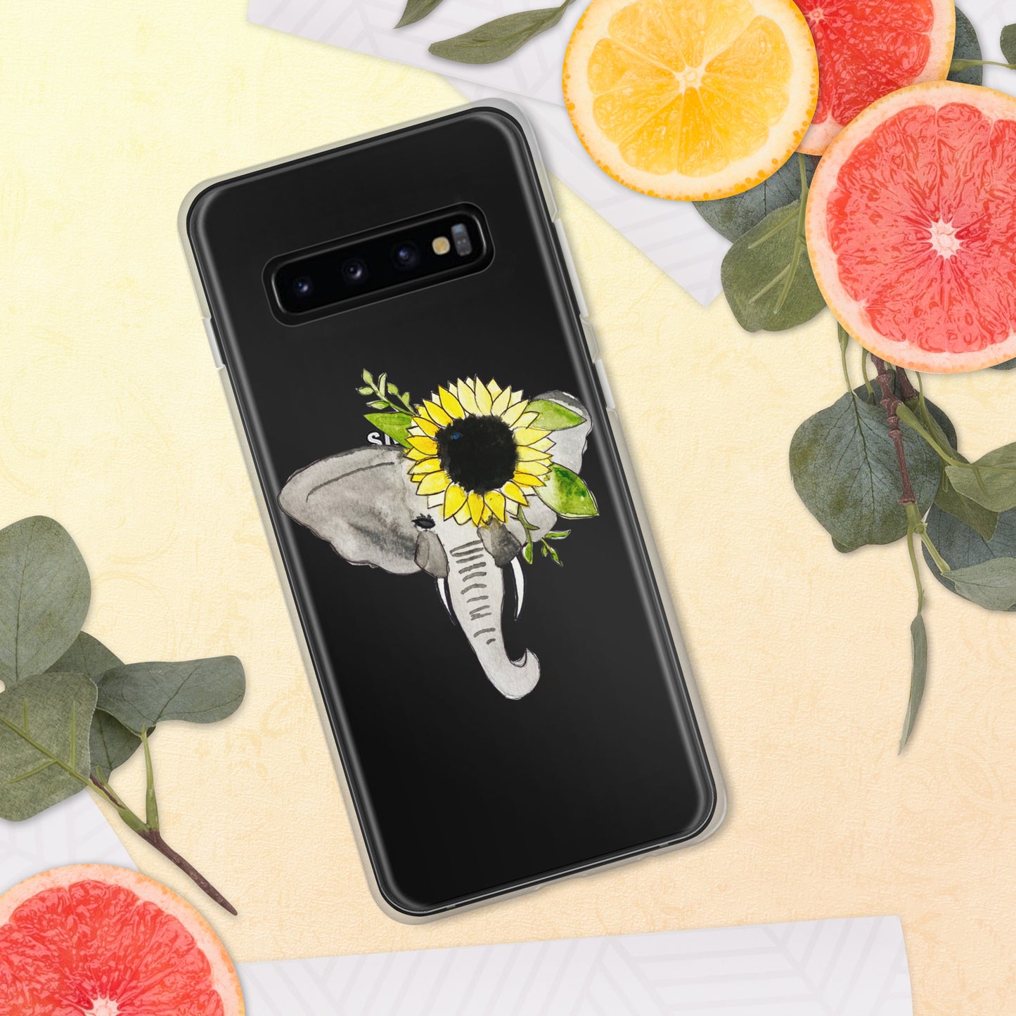 Elephant Sunflower Clear Case for Samsung®