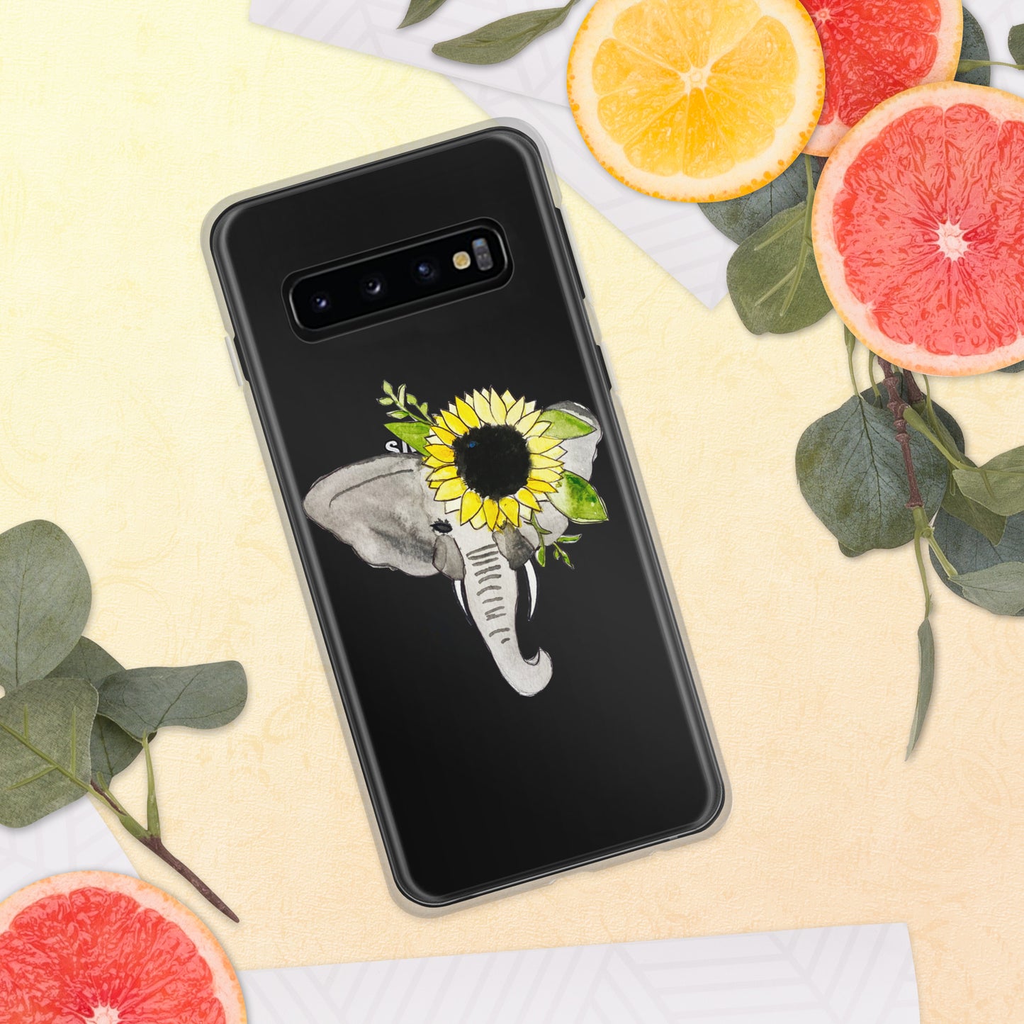 Elephant Sunflower Clear Case for Samsung®