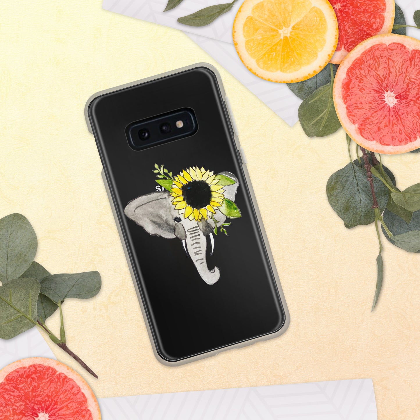 Elephant Sunflower Clear Case for Samsung®