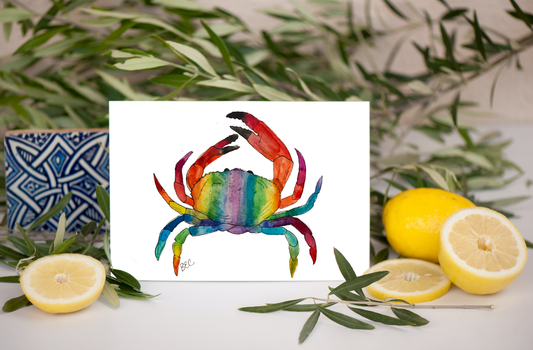 Rainbow Crab Print