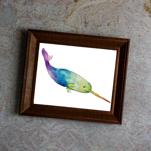 Rainbow Series: Narwhale Print